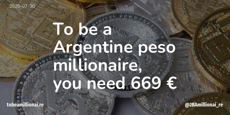 To be a millionaire