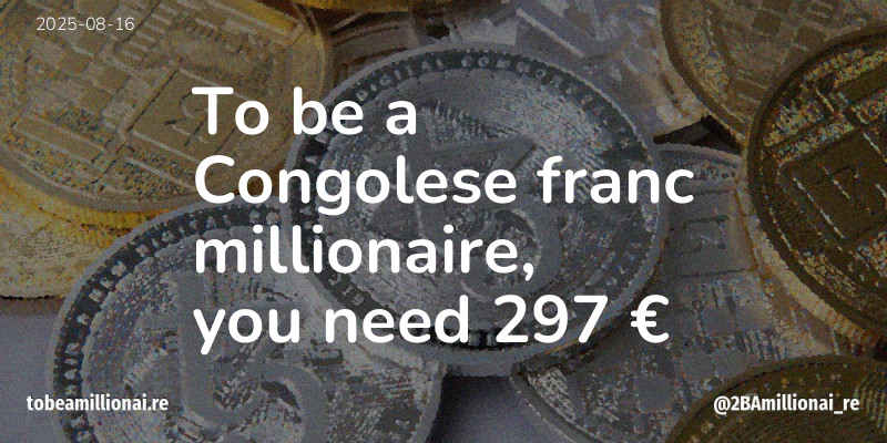 To be a millionaire