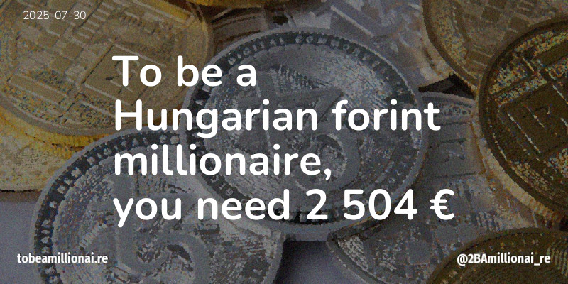 To be a millionaire