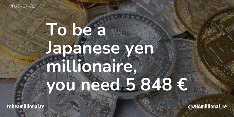 To be a millionaire