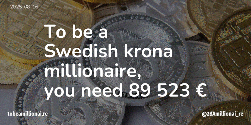 To be a millionaire