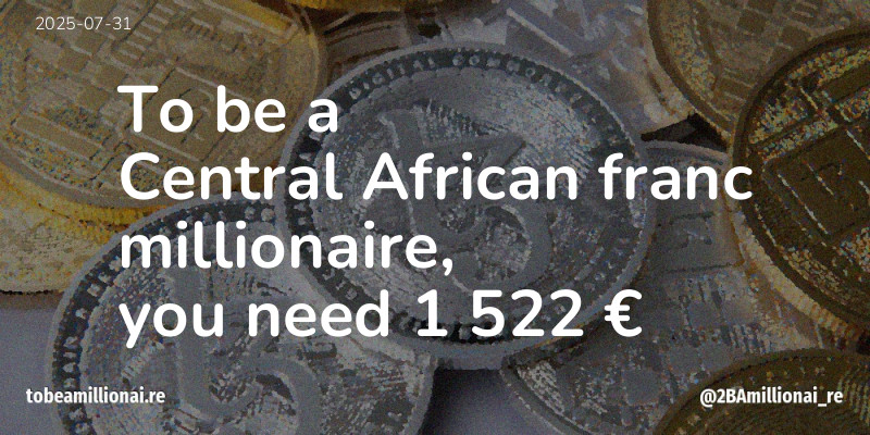 To be a millionaire